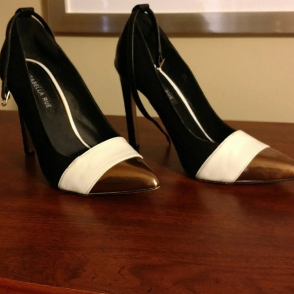 Isabella Rue Multicolor Ankle Strap Heels Size 9.5